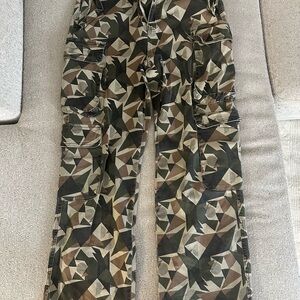 Fashion Nova Geometric Camouflage Cargo Pants